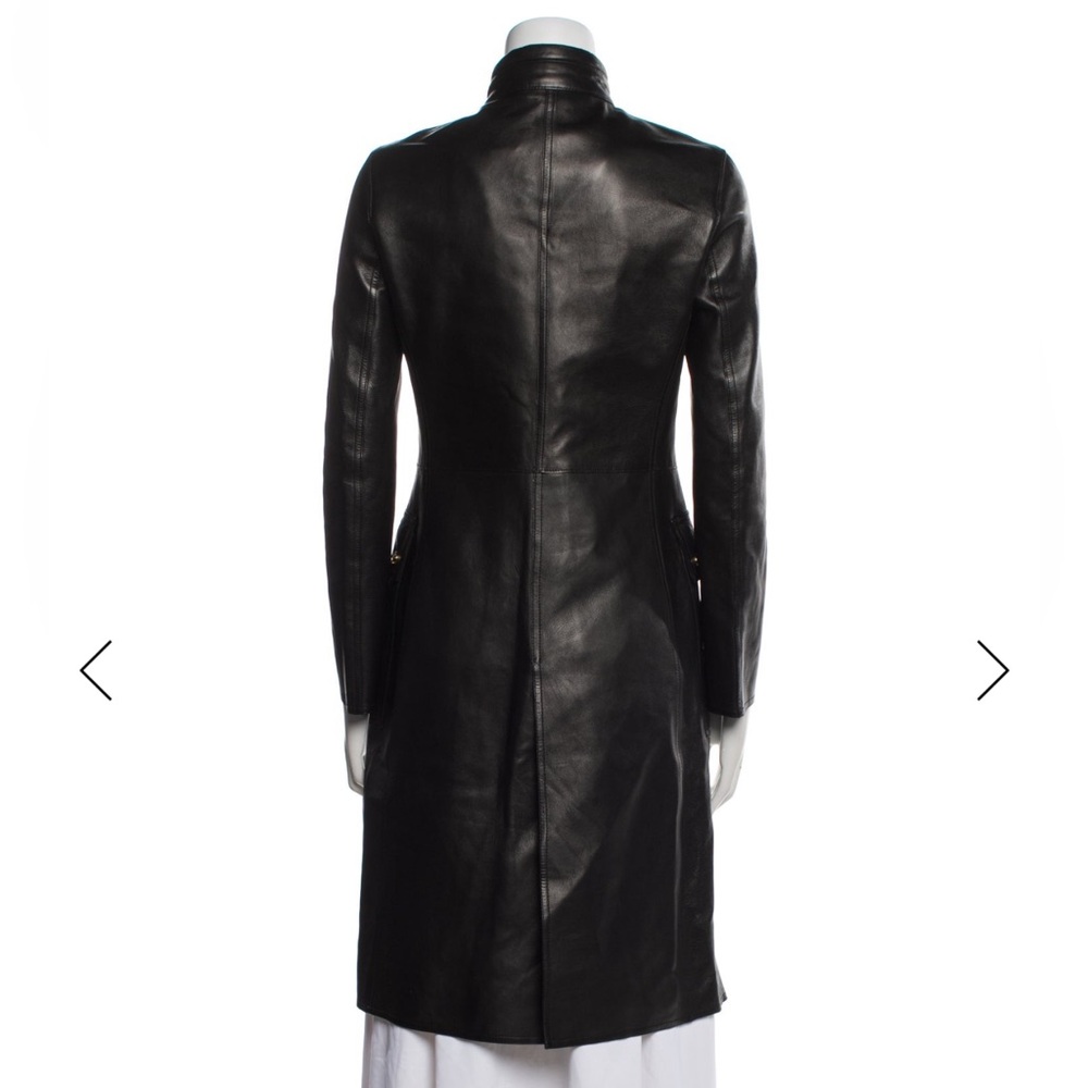 Vintage Gucci Leather Trench Coat - Picture 2 of 7